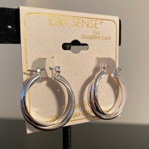 Silver Hypoallergenic Hoop Earrings